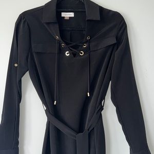 CALVIN KLEIN belted shirt dress